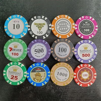 Pokerové barevné čipy
